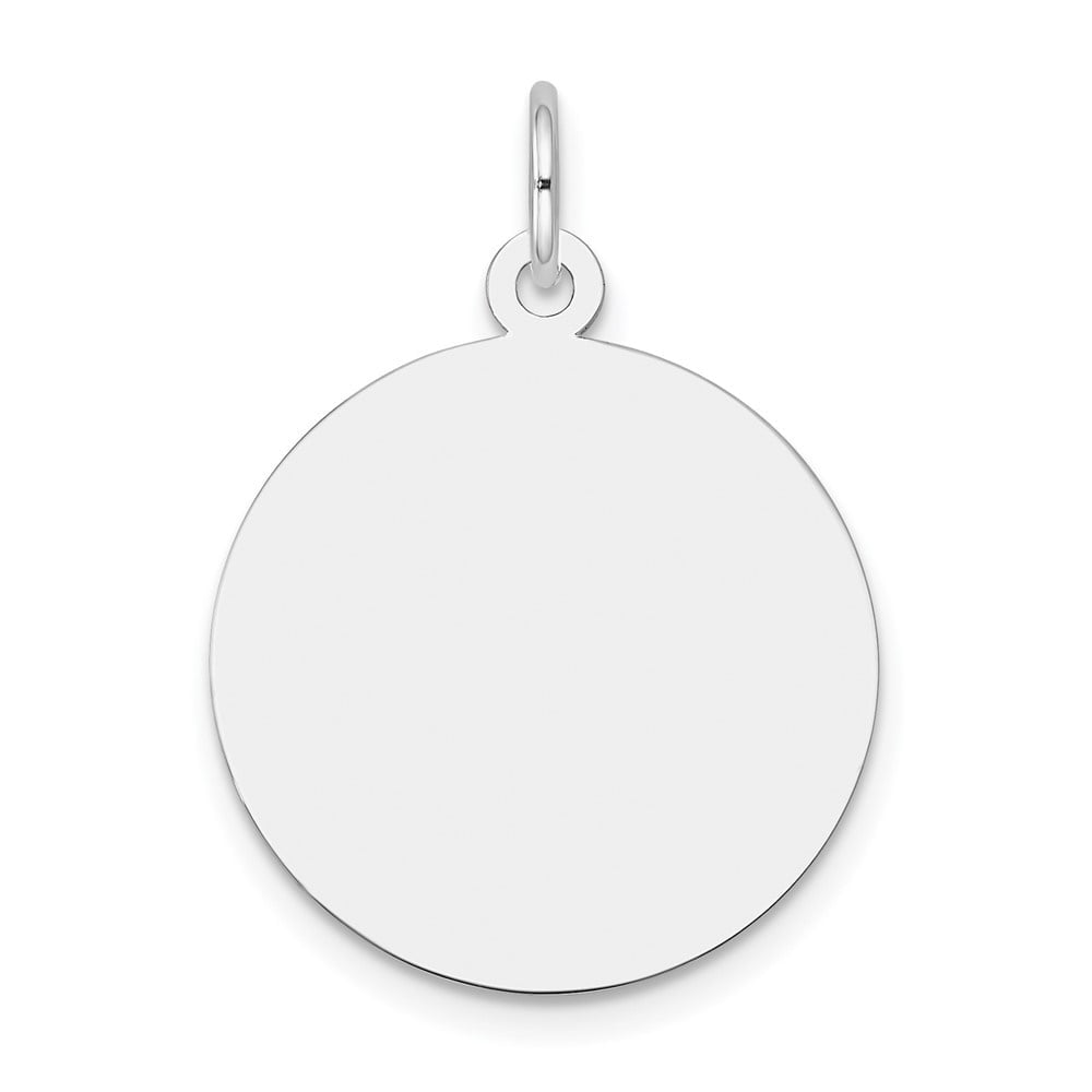 Auriga Fine Jewelry 10K White Gold Plain .013 Gauge Circular Engravable  Disc Charm for Women (L-27 mm, W-20 mm) - Walmart.com