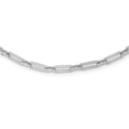 thumbnail image 1 of Auriga Fine Jewelry 10K White Gold Polished Flat Oval Link Necklace for Women 24", 1 of 5