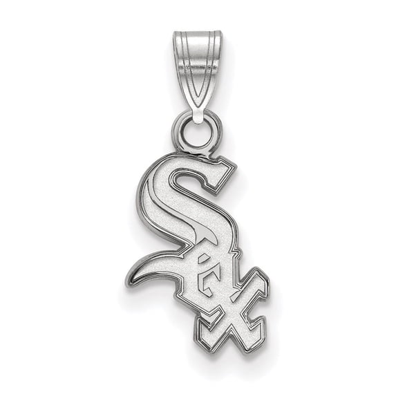 Auriga Fine Jewelry 10K White Gold Script Pendant for Women (L-18 mm, W-9 mm)