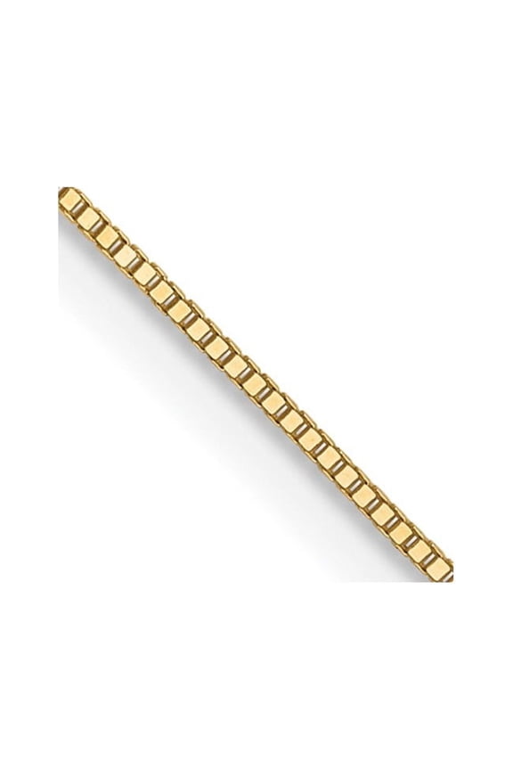 Fine Jewelry 10K Yellow Gold 0.5mm Box Chain Necklace 20inch for Women