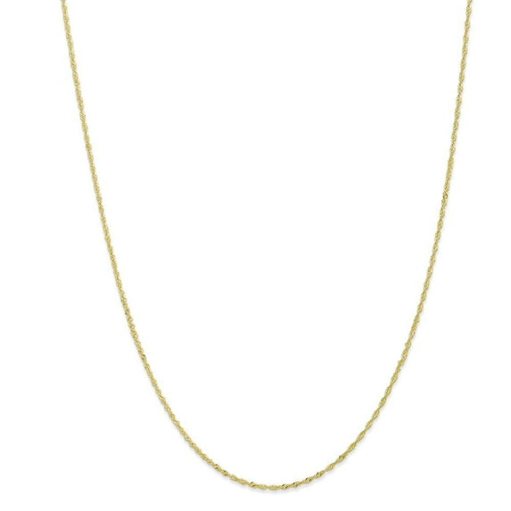 Auriga Fine Jewelry 10K Yellow Gold 1.1mm Singapore Chain Necklace for Women 18"