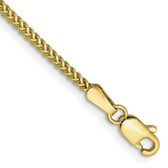Auriga Fine Jewelry 10K Yellow Gold 1.3mm Franco Chain Bracelet 7" for Women