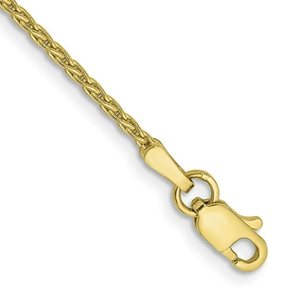 Auriga Fine Jewelry 10K Yellow Gold 1.5mm Parisian Wheat Chain Bracelet 7" for Women