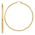 thumbnail image 1 of Auriga Fine Jewelry 10K Yellow Gold 2.75mm Hoop Earrings for Women (L-65mm ; W-2.75mm), 1 of 5