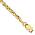 thumbnail image 1 of Auriga Fine Jewelry 10K Yellow Gold 2mm Byzantine 8" Chain Bracelet for Women, 1 of 4