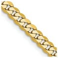 thumbnail image 1 of Auriga Fine Jewelry 10K Yellow Gold 3.9 mm Flat Beveled Curb Chain Necklace for Men 28", 1 of 7