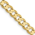 thumbnail image 1 of Auriga Fine Jewelry 10K Yellow Gold 4.5 mm Open Concave Curb Chain Necklace for Men 24", 1 of 6