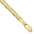 thumbnail image 1 of Auriga Fine Jewelry 10K Yellow Gold 4.5mm Concave Anchor Chain Bracelet 8" for Women, 1 of 6