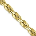thumbnail image 1 of Auriga Fine Jewelry 10K Yellow Gold 5.5 mm Diamond-cut Rope Chain Necklace for Women 20", 1 of 6