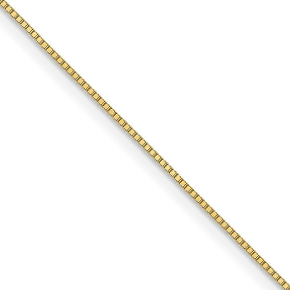 Auriga Fine Jewelry 10K Yellow Gold .5 mm Box with Lobster Clasp Chain Necklace for Women 16"