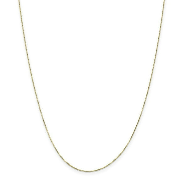 Auriga Fine Jewelry 10K Yellow Gold .5 mm Box Chain Necklace for Women 16"