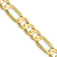 thumbnail image 1 of Auriga Fine Jewelry 10K Yellow Gold 6.75 mm Concave Open Figaro Chain Necklace for Men 26", 1 of 6
