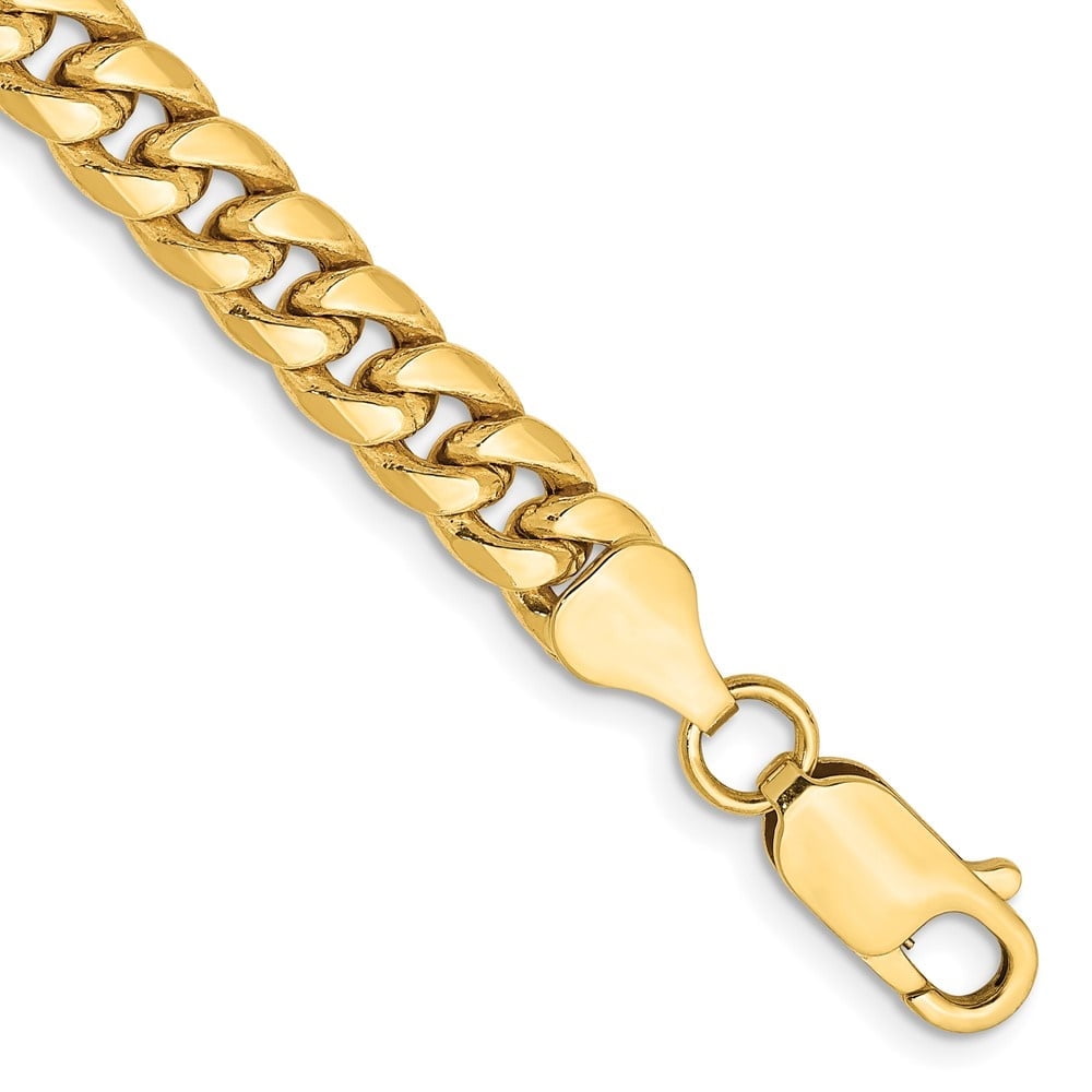 Auriga Fine Jewelry 10K Yellow Gold 6mm Semi-Solid Miami Cuban 7inch ...