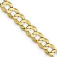 thumbnail image 1 of Auriga Fine Jewelry 10K Yellow Gold 7.2 mm Lightweight Flat Cuban Chain Necklace for Men 24", 1 of 4