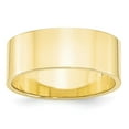 thumbnail image 1 of Auriga Fine Jewelry 10K Yellow Gold 8mm Lightweight Flat Wedding Band for Women Size- 9.5, 1 of 5