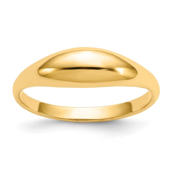 Auriga Fine Jewelry 10K Yellow Gold Polished Dome Ring for Women Size- 6