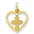 thumbnail image 1 of Auriga Fine Jewelry 10K Yellow Gold Cross Charm Pendant for Women (L-18 mm,W-13 mm), 1 of 5