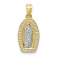 thumbnail image 1 of Auriga Fine Jewelry 10K Yellow Gold Cubic Zirconia Lady Of Guadalupe Pendant for Women (L- 22.52 mm), 1 of 6