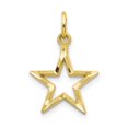 thumbnail image 1 of Auriga Fine Jewelry 10K Yellow Gold Diamond-Cut Flat Back Star Charm for Women (L -20 mm,W-11 mm), 1 of 5