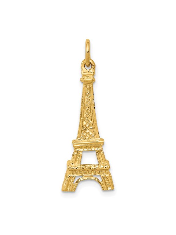 Fine Jewelry 10K Yellow Gold Eiffel Tower Charm for Women