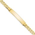 thumbnail image 1 of Auriga Fine Jewelry 10K Yellow Gold Flat Curb Link Id Bracelet 8" for Women, 1 of 5
