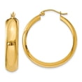 thumbnail image 1 of Auriga Fine Jewelry 10K Yellow Gold Hoop Earrings for Women (L-18mm ; W-6.75mm), 1 of 5