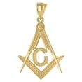 thumbnail image 1 of Auriga Fine Jewelry 10K Yellow Gold Masonic Freemasonry Occupation Charm Pendant for Men, 1 of 4