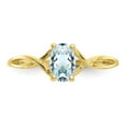 thumbnail image 1 of Auriga Fine Jewelry 10K Yellow Gold Polished Genuine Aquamarine Birthstone Ring for Women Size 7, 1 of 7