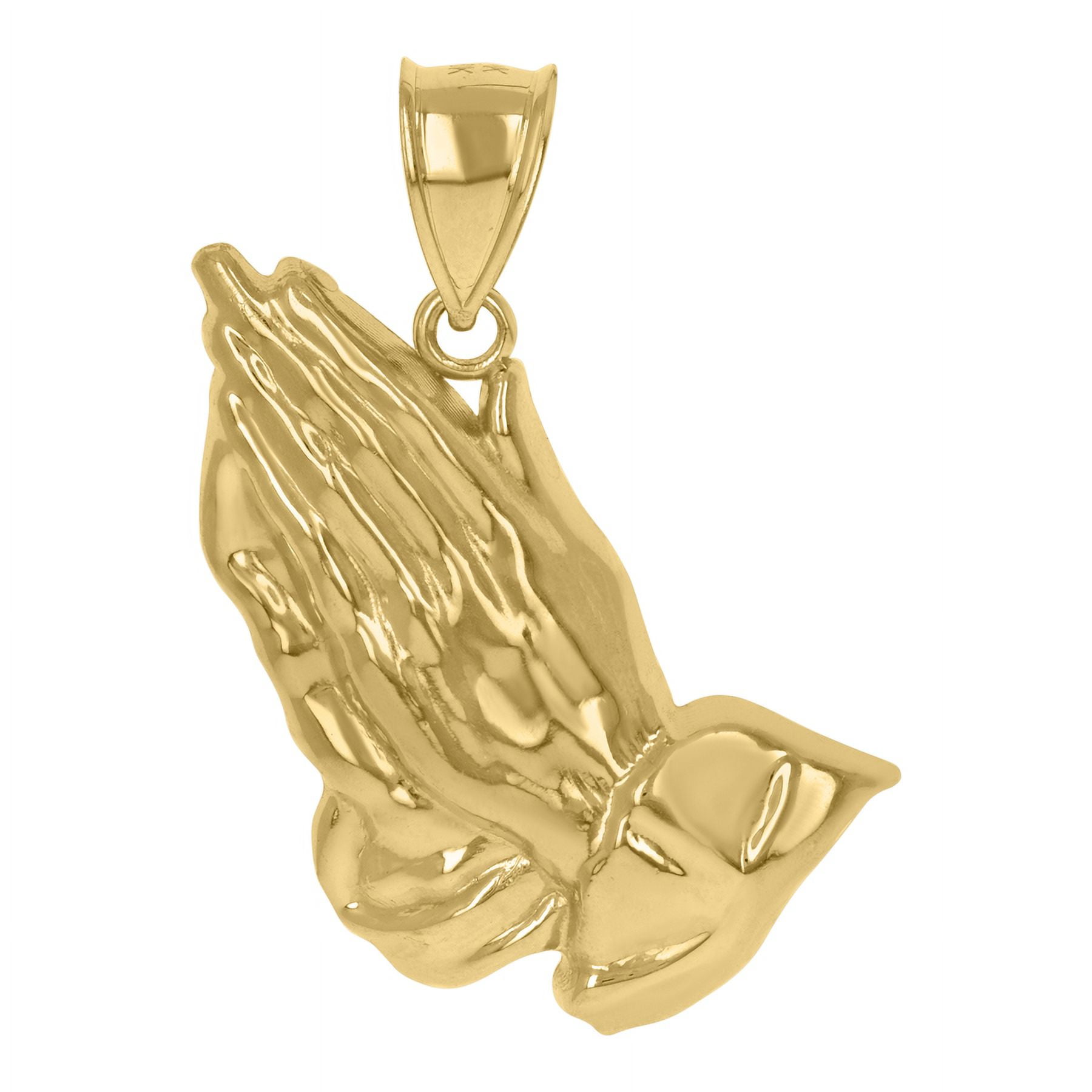 Auriga Fine Jewelry 10K Yellow Gold Praying Hands Religious Symbol ...