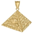 thumbnail image 1 of Auriga Fine Jewelry 10K Yellow Gold Pyramid Evil Eye Egyptian Charm Pendant for Men, 1 of 3