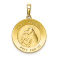 thumbnail image 1 of Auriga Fine Jewelry 10K Yellow Gold Saint Anthony Round Medal Pendant for Women (L-27 mm,W-18 mm), 1 of 6