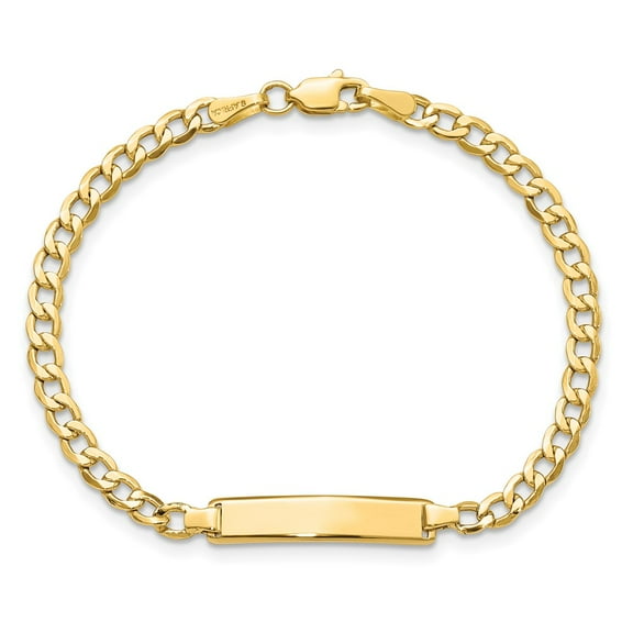 Auriga Fine Jewelry 10K Yellow Gold Semi-Solid Curb Link Id Bracelet 6" for Women