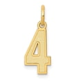 thumbnail image 1 of Auriga Fine Jewelry 10K Yellow Gold Satin Number 4 Charm for Women (L-18 mm, W-7 mm), 1 of 6