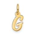 thumbnail image 1 of Auriga Fine Jewelry 10K Yellow Gold Script G Charm for Women (L -16.55 mm, W -5.3 mm), 1 of 6