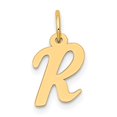 thumbnail image 1 of Auriga Fine Jewelry 10K Yellow Gold Script R Charm for Women (L-17 mm, W-11 mm), 1 of 6