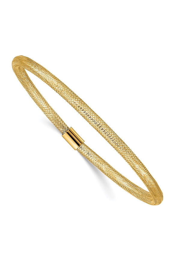 Fine Jewelry 10K Yellow Gold Stretch Mesh Bracelet 7.25" for Women