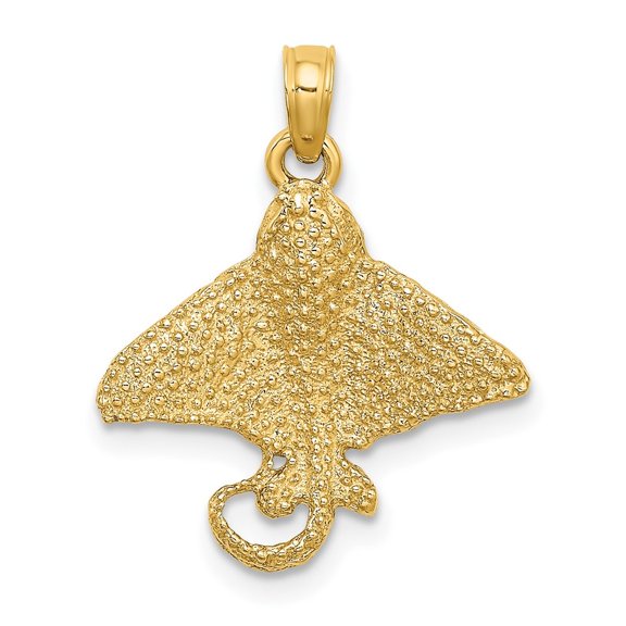 Auriga Fine Jewelry 10K Yellow Gold Textured Spotted Eagle Ray Charm for Women