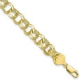 thumbnail image 1 of Auriga Fine Jewelry 10K Yellow Gold Triple Link Charm Bracelet 7" for Women, 1 of 5