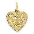thumbnail image 1 of Auriga Fine Jewelry 10K Yellow Gold Very Special Mom Heart Charm Pendant (L-25 mm,W-21 mm) for Women, 1 of 5