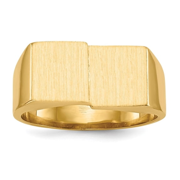 Auriga Fine Jewelry 10K Yellow Goldy 10.0x17.0mm Open Back Men's Signet Ring Size- 10