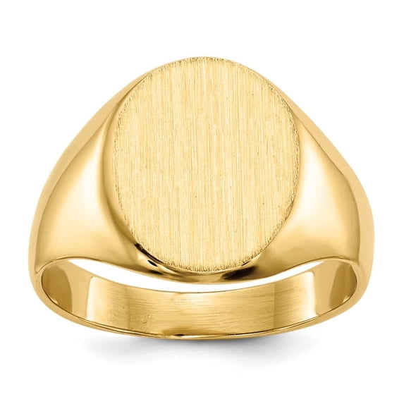 Auriga Fine Jewelry 10K Yellow Goldy Signet Ring for Women Size 6