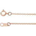 thumbnail image 1 of Auriga Fine Jewelry 14k Rose Gold 1 mm Cable Chain Necklace for Women 15", 1 of 3