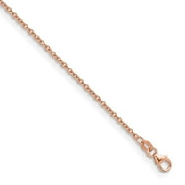 Auriga Fine Jewelry 14K Rose Gold 2 mm Solid Cable Chain Necklace for Women 20"