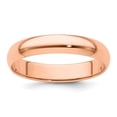 thumbnail image 1 of Auriga Fine Jewelry 14K Rose Gold 4mm Lightweight Half Round Wedding Band for Women Size 6.5, 1 of 6