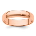 thumbnail image 1 of Auriga Fine Jewelry 14K Rose Gold 5mm Lightweight Half Round Wedding Band for Women Size 8.5, 1 of 6