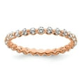 thumbnail image 1 of Auriga Fine Jewelry 14K Rose Gold Lab Grown Diamond VS/SI DEF Eternity Band for Women Size 7, 1 of 6