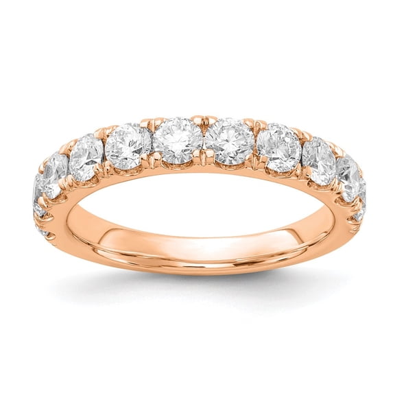 Auriga Fine Jewelry 14K Rose Gold Lab Grown Diamond Wedding Band Size 5 for Women (1.5 Carat, Clarity : VS/SI, Color : FGH)