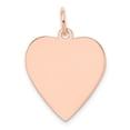 thumbnail image 1 of Auriga Fine Jewelry 14K Rose Gold Plain .013 Gauge Heart Disc Charm (L- 24mm, W-20mm) for Women, 1 of 6
