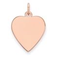 thumbnail image 1 of Auriga Fine Jewelry 14K Rose Gold Plain .013 Gauge Heart Disc Charm for Women, 1 of 3