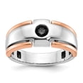 thumbnail image 1 of Auriga Fine Jewelry 14K Two-tone White/Rose Gold Men's 1/4 carat Black Diamond Complete Ring Size 10, 1 of 3
